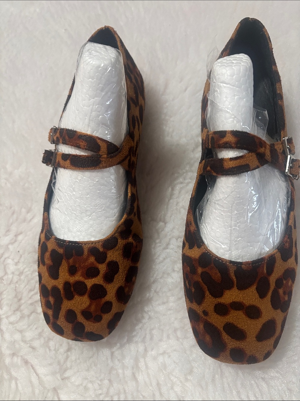 Fashion women animal print Mary Jane flats size 37